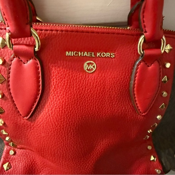 Michael Kors Red and Brown Women's Bag - Picture 3 of 4